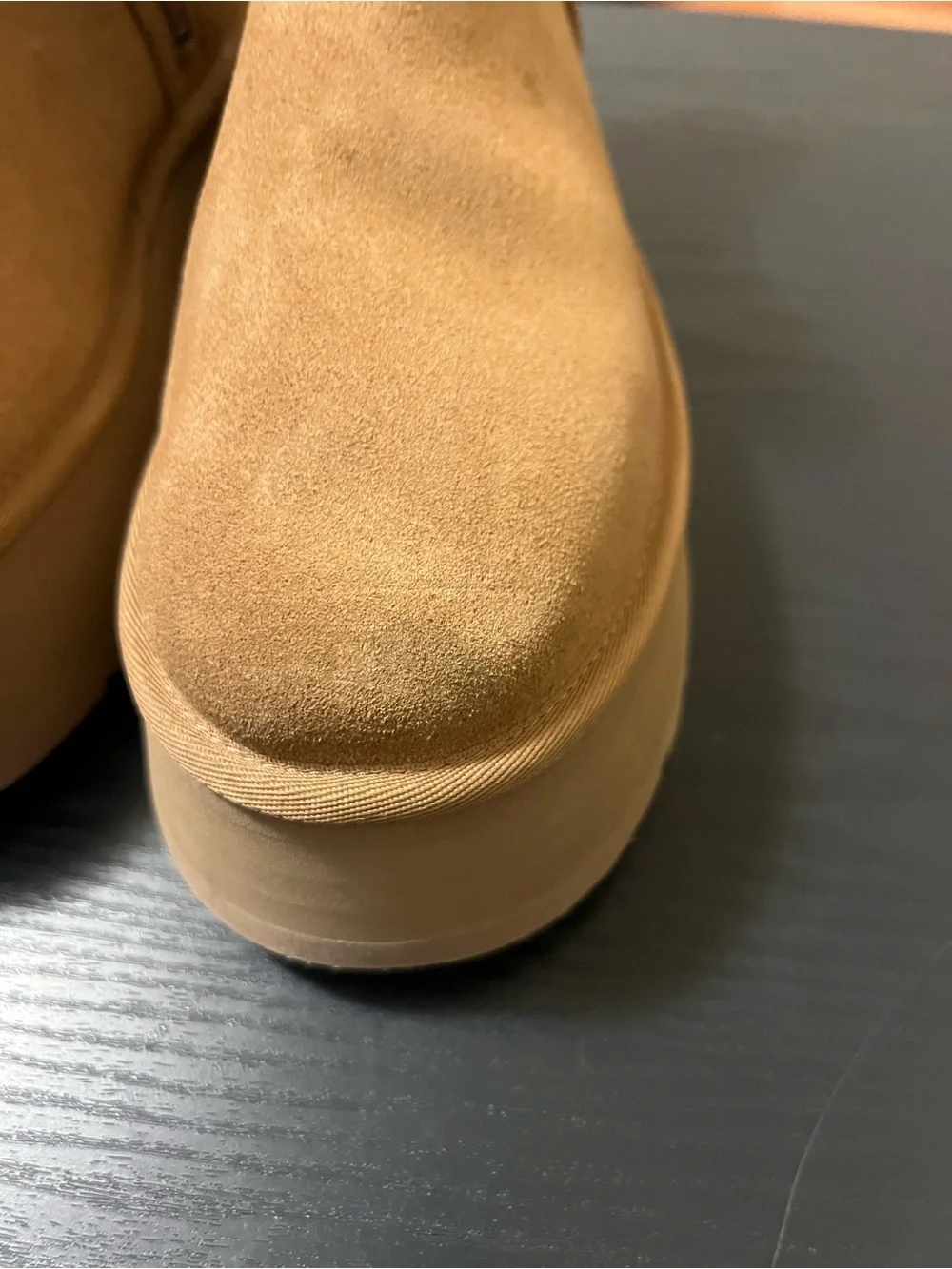 Women’s UGG Platform Boot in Tan Suede